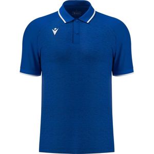 Macron Glory Aulos Polo Heren - Royal / Wit | Maat: 4XL