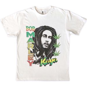 Bob Marley - Kaya Illustration Heren T-shirt - 2XL - Wit