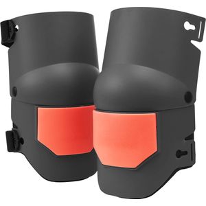Robuuste kniebeschermers voor op het werk, dikke schuimvulling voor meer comfort en bescherming - ideaal voor bouw-, tuin- en vloerwerkzaamheden, geschikt voor mannen en vrouwen, zwart en oranje