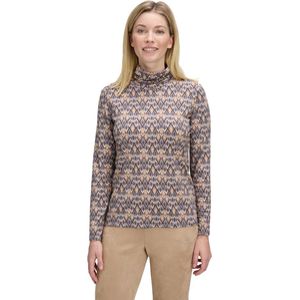 Betty Barclay - Grafisch Rollneck Shirt - Grijs - Dames