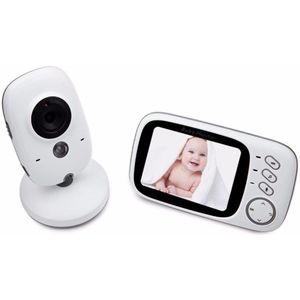 LioMaeve Pro 3 Babyfoon met Camera – 3.2 inch LCD Scherm – Nachtzicht, Temperatuurmeter & Terugspreekfunctie – Wit
