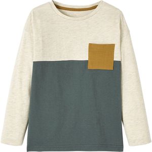T-shirt - Colorblock - Jongens - Katoen - Lange Mouwen