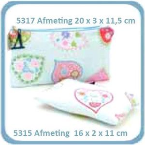 Vagabond-Toilet-& Make-up tasje ""Sweetheart"" 5315-afmeting 16 x 2 x 11 cm.