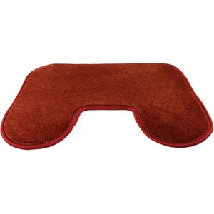 Luxe Wc mat 45x60cm bruin rood