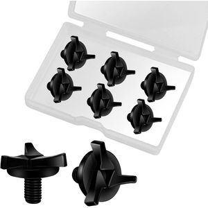 Provento - Vizierschroeven voor motorhelm, 6 stuks, accessoires in zwart met helm vizier schroeven