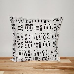 Set Van 4 Kussenhoes 45x45cm | Decoratieve Kussensloop | Sierkussens | Afrikaanse Boheemse Stijl Geometrische 'Mudcloth' Bogolan Geïnspireerd Print Woondecoratie Sierkussen Katoen Etnische Kussenhoes Case