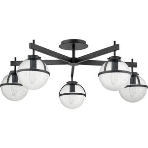 Hinkley LED Plafond Badkamerlamp Hollis | 5X E14 Max 40W | IP44 | Dimbaar | Black