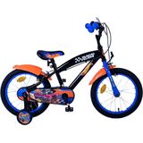 Hot Wheels Kinderfiets - Jongens - 16 inch - Zwart Oranje Blauw - Twee handremmen