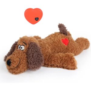 Hondenknuffel - Puppyknuffel met hartslag - Knuffel met hartslag - Antistress hond - Hondenspeelgoed
