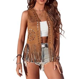 Dames Vesten met Franjes - Jaren 60, 70 Hippie Stijl, Mouwloos Boho Vintage