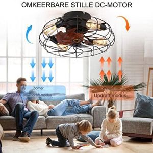 Plafondventilator Slaapkamer - Plafonniere Met Ventilator - Plafondventilator Met Verlichting - Plafondventilator Afstandsbediening