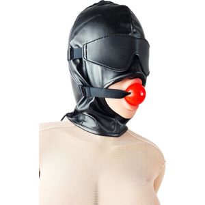 BNDGx® - Extreme BDSM sex Masker - Nep Leer - Met Gag blinddoek - SM Erotisch