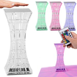 Crystal Tafellamp - Touch and Remote control met 16 kleuren - Ovaal vorm - Usb Oplaadbaar