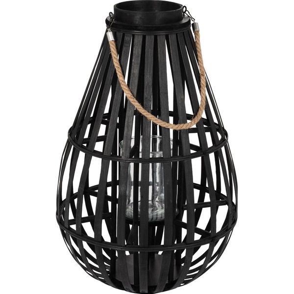 Riverdale bamboo - lantaarn - zwart - 50 cm - online kopen | Lage prijs |  beslist.nl