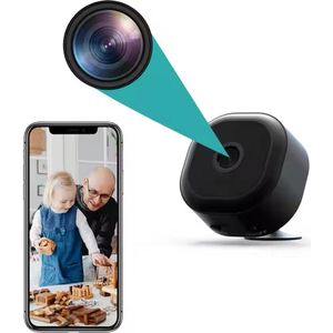 LM Lifestyle® - Mini beveiligingscamera - 1080p Full HD - Spycam - Met App en Nachtvisie - Draadloos - Ideaal voor huis, baby en auto