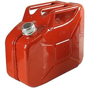 Jerrycan - Rood - 10 Liter - Voor Elke Brandstof - Anti-Roest