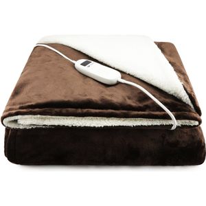 Rockerz Elektrische deken - Warmtedeken - Elektrische bovendeken - 160 x 130 cm - 1 persoons - Kleur: Bruin