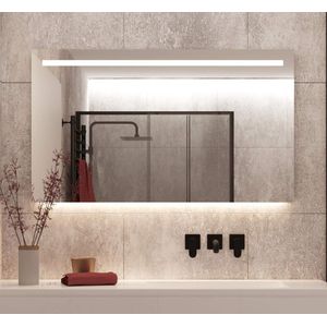 Badkamerspiegel met LED verlichting, verwarming, sensor en dimfunctie 120x70 cm
