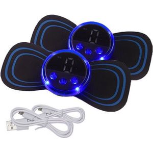 EMS massage - Duo pack - Digitaal - EMS Mini massage apparaat - Elektronische spierstimulatie massage - Elektromassage - Elektrostimulatiemassage - -Nek - Rug - Buik - Spier