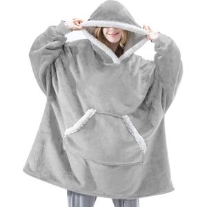 Oversized Hoodie Deken - Superzachte Pluche Trui met Capuchon voor Familie en Vrienden