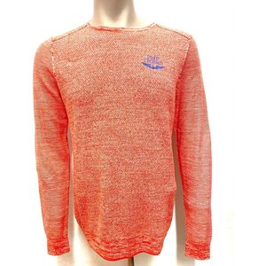 PME Legend Trui - Zalm Roze/Wit - Maat XXL