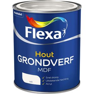 Flexa Grondverf - Hout - MDF - Wit - 750 ml