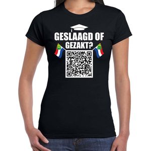 QR code shirt geslaagd of gezakt dames zwart - geslaagd - Afgestudeerd kleding / outfit XS