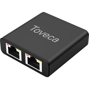 Toveca - Internet Splitter - Zwart - 2 Poorten - Netwerk Switch 1000 MBps - RJ45