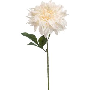 Emerald - Kunstbloem Dahlia crème/roze 60cm - Kunstplant voor binnen