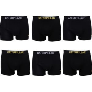 CAT Heren Boxershorts 6 Pack Effen Zwart - Maat  M