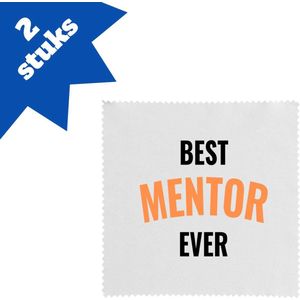 Akyol - best mentor ever brillendoekjes - Leraar - de beste mentor - leerkracht - verjaardagscadeau - verjaardag - cadeau - kado - geschenk - gift - leerlingen - 17,8 bij 17,8 cm - 2 stuks