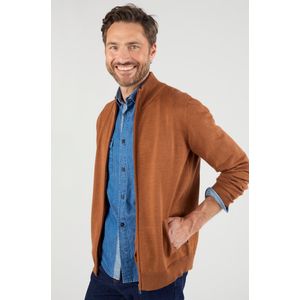 Damart - Vest met rits en opstaande kraag - Heren - Bruin - (86-93) S