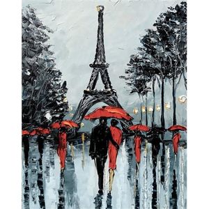 Wizardi Diamond Painting Volwassenen - Paris in Rain WD156