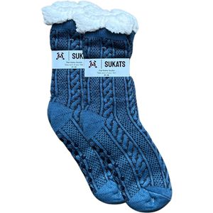 BLACK FRIDAY - Sukats® Huissokken - Homesocks - Maat 41-46 - Antislip Sokken - Fluffy Sokken - Huissokken Heren - Slofsokken - Variant 51 - Meerdere Maten en Varianten - Verwarmde Sokken