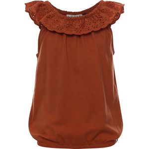 LOOXS Little 2313-7184-402 Meisjes Blouse - Maat 92 - Bruin van 95% Cotton 5% elastane