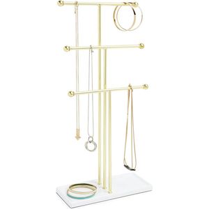 Umbra Trigem Sieradenstandaard, staal, wit/messing