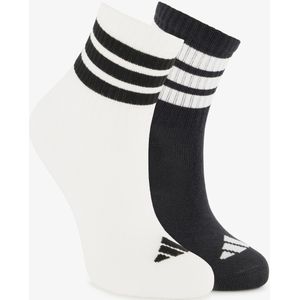 Adidas 3 paar Ribbed kids sokken wit zwart - Maat 31/33