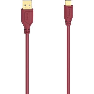 Hama USB-C-kabel Flexi-Slim USB 2.0 480 Mbit/s Chilli Pepper 0,75 M
