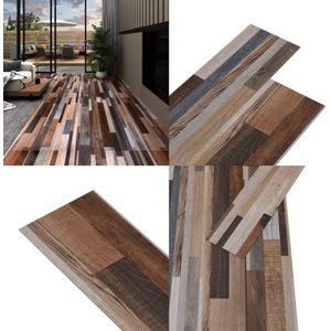 vidaXL Vloerplanken zelfklevend 2,51 m² 2 mm PVC meerkleurig - Vloerplank - Vloerplanken - Plank - Vloertegel
