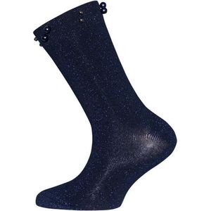 Kindersokken Donkerblauw met Glittergaren en pareltjes - 31/34