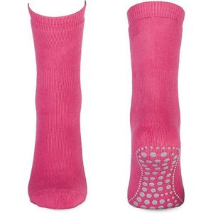 Basset Antislip sokken met ABS noppen 1 paar - 42 - Roze