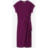 Sissy-Boy - Jersey Wikkeljurk - Donkerpaarse - Midi-lengte