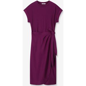 Sissy-Boy - Jersey Wikkeljurk - Donkerpaarse - Midi-lengte