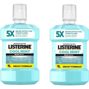 2 x Listerine Mondwater (1000ml) - Cool Mint - Voordeelverpakking