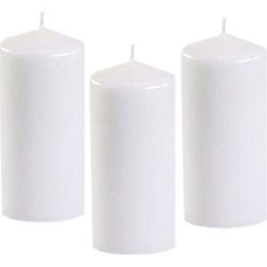 Conpas Candles Stompkaars - 6x - wit - D5 x H10 cm - 16 branduren - kaarsen