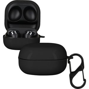 kwmobile cover voor oordopjes case - geschikt voor Samsung Galaxy Buds 2 Pro / Buds 2 / Buds Live - Beschermhoes draadloze oordopjes - Van TPU in zwart