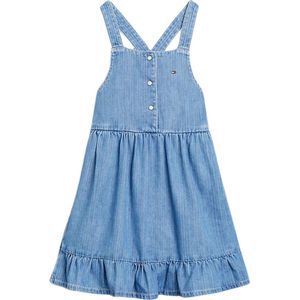 Tommy Hilfiger STRAPPY SUMMERY DENIM DRESS Meisjes Jurk - Denim - Maat 12