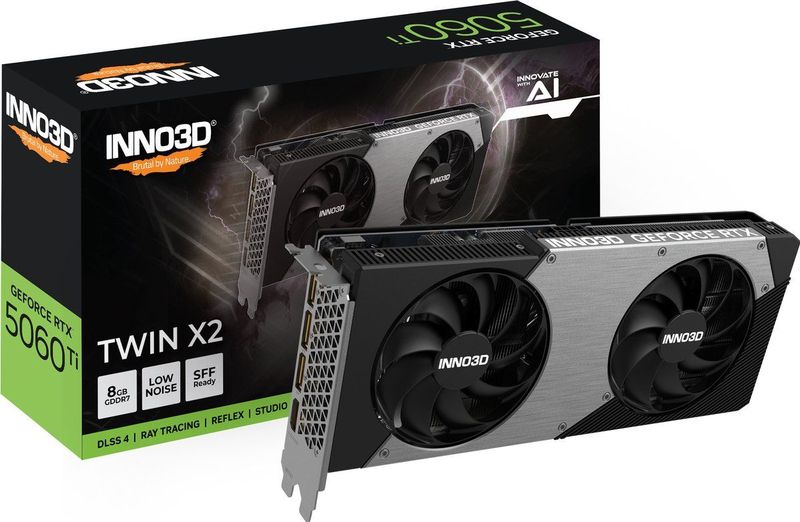 INNO3D - GeForce RTX 5060 Ti TWIN X2 - Videokaart - 8GB - GDDR7 - PCIe 5.0