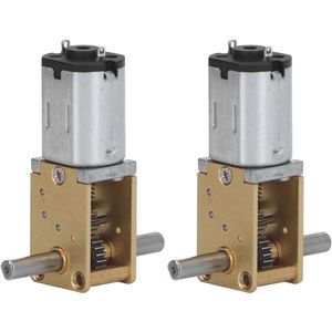 2Pcs 1218-N20 Copper Low Noise Double Shaft Speed Reduction Motor DC Gear Motor DC6V 190RPM