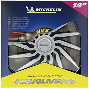 Wieldoppen 14 inch zwart zilver